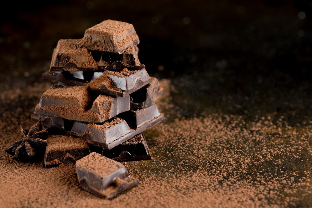 Immagine ritraente cioccolata fondente.
